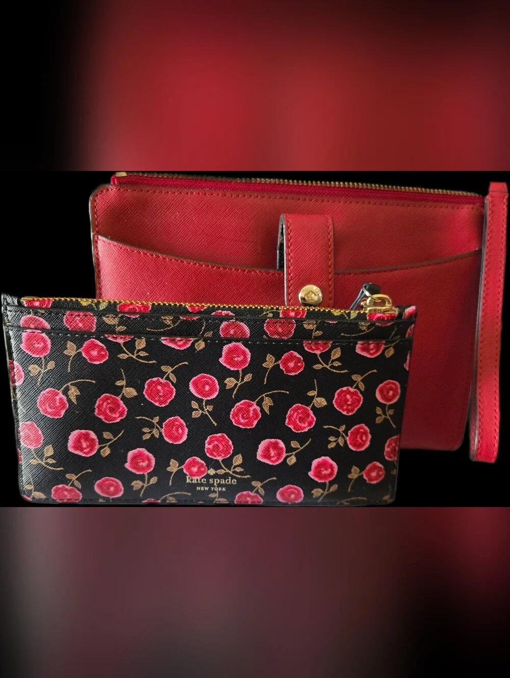 Kate Spade ♠️ Roxanna Hazy Rose Leather Crossbody Bag - Red